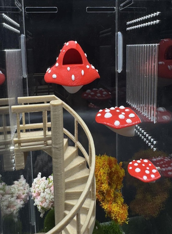 Julang Jumping Spider Enclosure Accessories - 3 Pcs Jumping Spider Mushroom Styling Platforms with Magnetic Mounting for Climbing, Resting and Exploration - Image 3